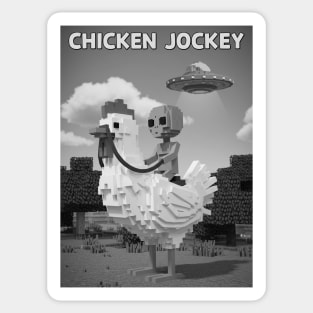 Chicken-Jockey - Funny Alien riding chicken #3 Sticker